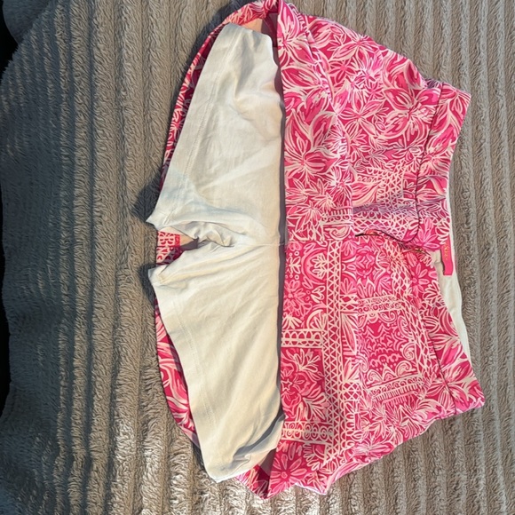 Lilly Pulitzer beautiful stretch Pink n White vintage skort with pockets, EUC - Picture 4 of 7